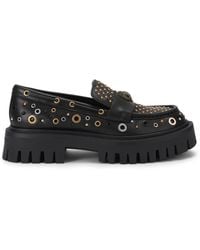 Kurt Geiger - Leather Studded Chunky Loafers - Lyst