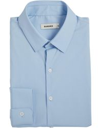 Sandro - Cotton-Blend Point-Collar Shirt - Lyst
