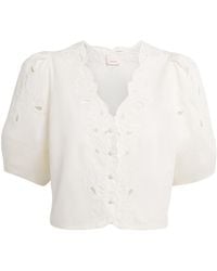 Cinq À Sept - Cotton Poplin Paisley Bloom Bellara Top - Lyst