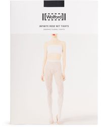 Wolford - Infinite Rose Net Tights - Lyst