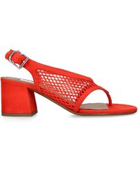 Alaïa - Patent Leather Fishnet Sandals 55 - Lyst