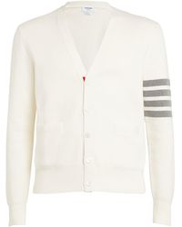 Thom Browne - Cotton V-Neck Cardigan - Lyst