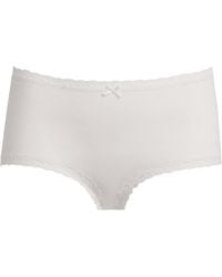 Skims - Lace-Trim Boy Shorts Briefs - Lyst