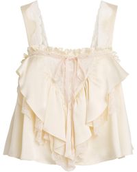 Chloé - Silk Ruffled Top - Lyst