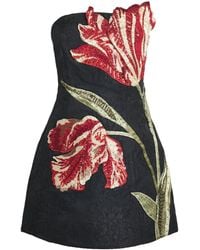 Alice + Olivia - Embellished Katia Mini Dress - Lyst