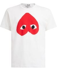 Comme des Garçons - Cotton Upside Down Heart T-Shirt - Lyst