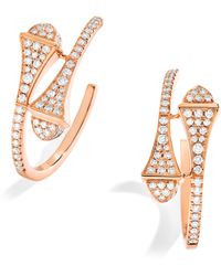 Marli New York - Small And Diamond Cleo Hoop Earrings - Lyst