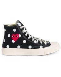 COMME DES GARÇONS PLAY - X Converse Polka Dot Heart Chuck Taylor All Star '70 High-Top Sneakers - Lyst