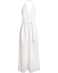 Max Mara - Cotton Gabardine Halterneck Maxi Dress - Lyst