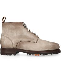 Santoni - Suede Lace-Up Colin Boots - Lyst