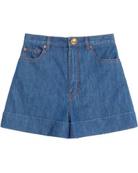 Valentino - Cotton-Linen Shorts - Lyst