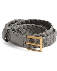 Bottega Veneta - Leather Intreccio Solo Belt - Lyst