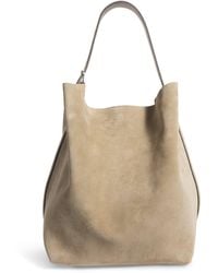 TOTEME - Large Suede Belted Tote Bag - Lyst