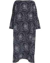 Eskandar - Linen-Cotton Embroidered Midi Dress - Lyst