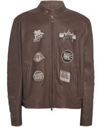 Amiri - Leather Patch Racer Jacket - Lyst