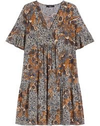 Weekend by Maxmara - Cotton Printed Mini Dress - Lyst