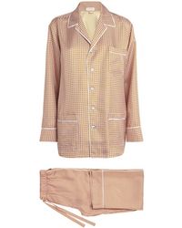 Olivia Von Halle - Silk Geometric Print Yves Sarrazin Pyjama Set - Lyst