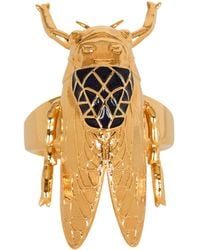 Balmain - Tone Enamelled Insect Ring - Lyst