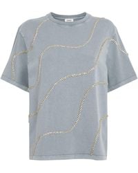 Sandro - Cotton Embellished T-Shirt - Lyst