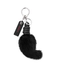 Loewe - Leather-Fur Lion Tail Key Charm - Lyst