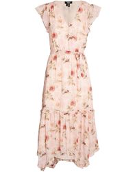 PAIGE - Silk Floral Terrazza Dress - Lyst