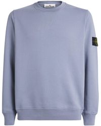 Stone Island - Cotton Compass Logo Sweatshirt - Lyst