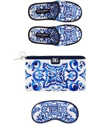 Dolce & Gabbana - Majolica Slippers And Sleep Mask Travel Set - Lyst