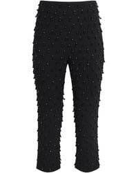 Carolina Herrera - Stretch-Wool Embellished Cropped Camila Trousers - Lyst