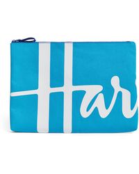 Harrods - Large Cotton Logo Pouch - Lyst
