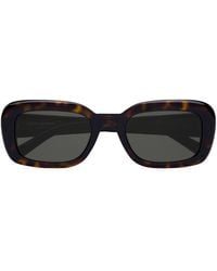 Saint Laurent - Tortoiseshell Monogram Sunglasses - Lyst
