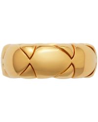 Burberry - Gold-plated Sterling Silver Shield Ring - Lyst