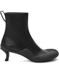 Loewe - Leather Dive Ankle Boots 45 - Lyst