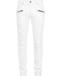 Balmain - Cotton-stretch Slim-fit Jeans - Lyst