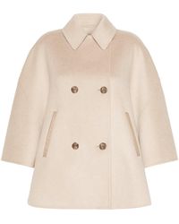 Max Mara - Cashmere Double-Breasted Cape - Lyst