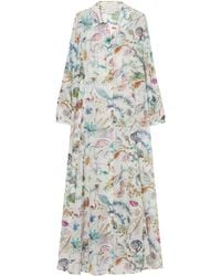 Marina Rinaldi - Cotton-Silk Maxi Shirt Dress - Lyst