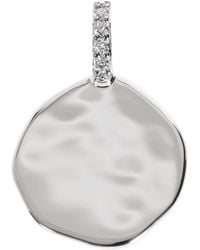 Monica Vinader - Sterling And Diamond Mv Siren Coin Pendant - Lyst