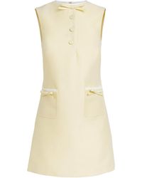 Self-Portrait - Taffeta Bow Mini Dress - Lyst