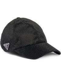 Prada - Crystal-Embellished Baseball Cap - Lyst
