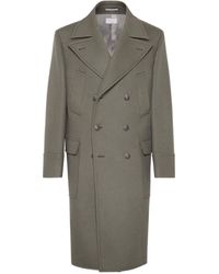 Brunello Cucinelli - Beaver Cloth Wool Pea Coat - Lyst