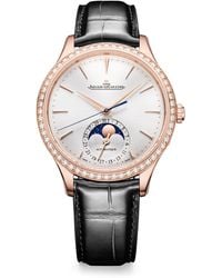 Jaeger-lecoultre - Rose And Diamond Master Ultra Thin Moon Watch - Lyst