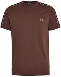 Fred Perry - Cotton Logo Tape T-shirt - Lyst