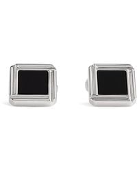 Babette Wasserman - Rhodium-Plated Celtic Onyx Cufflinks - Lyst