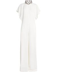 Stella McCartney - Satin Crystal Embellished Jumpsuit - Lyst