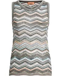 Missoni - Sequin Chevron Tank Top - Lyst