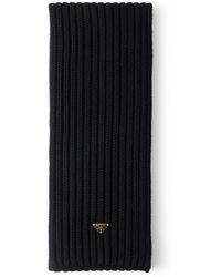Prada - Virgin Wool Logo Scarf - Lyst