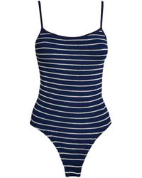 Hunza G - Striped Pamela Swimsuit - Lyst