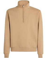 Sandro - Cotton Half-Zip Sweatshirt - Lyst