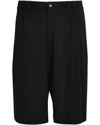 Yohji Yamamoto - Cotton-Linen Elasticated Shorts - Lyst