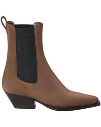 Brunello Cucinelli - Suede Chelsea Boots 50 - Lyst