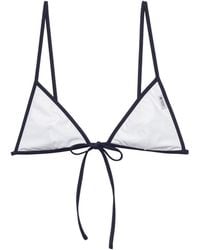 Prada - Jersey Triangle Bikini Top - Lyst